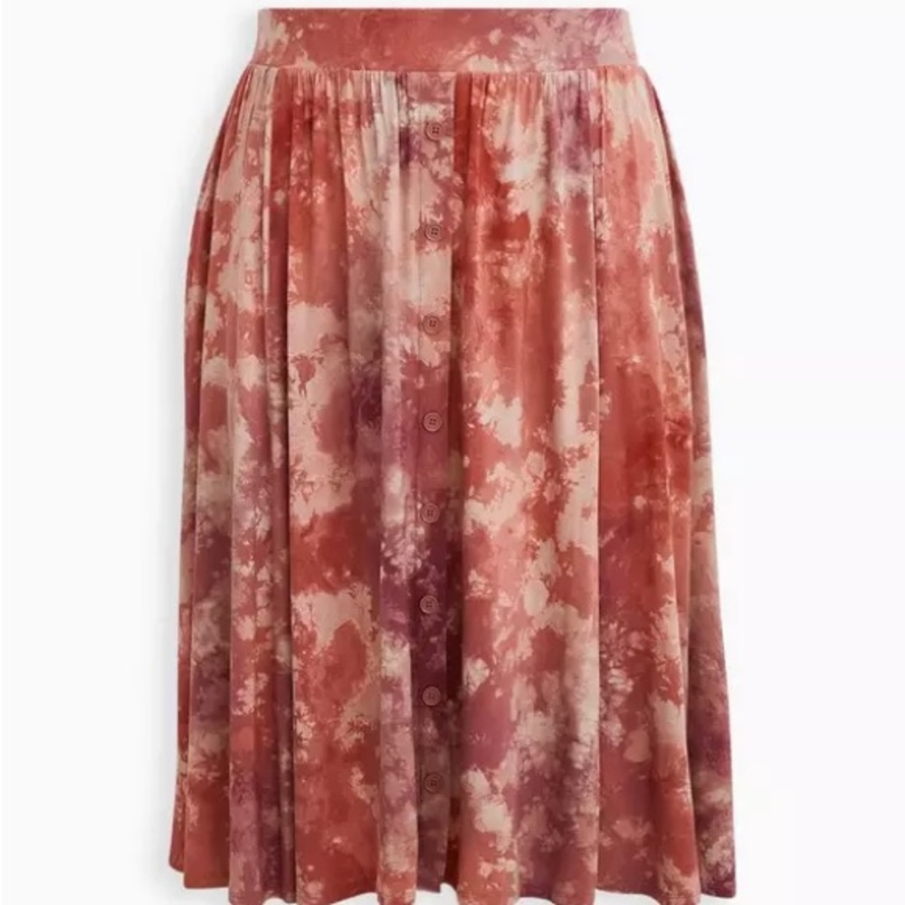 Women's Tie-Dye Button-Front Skirt